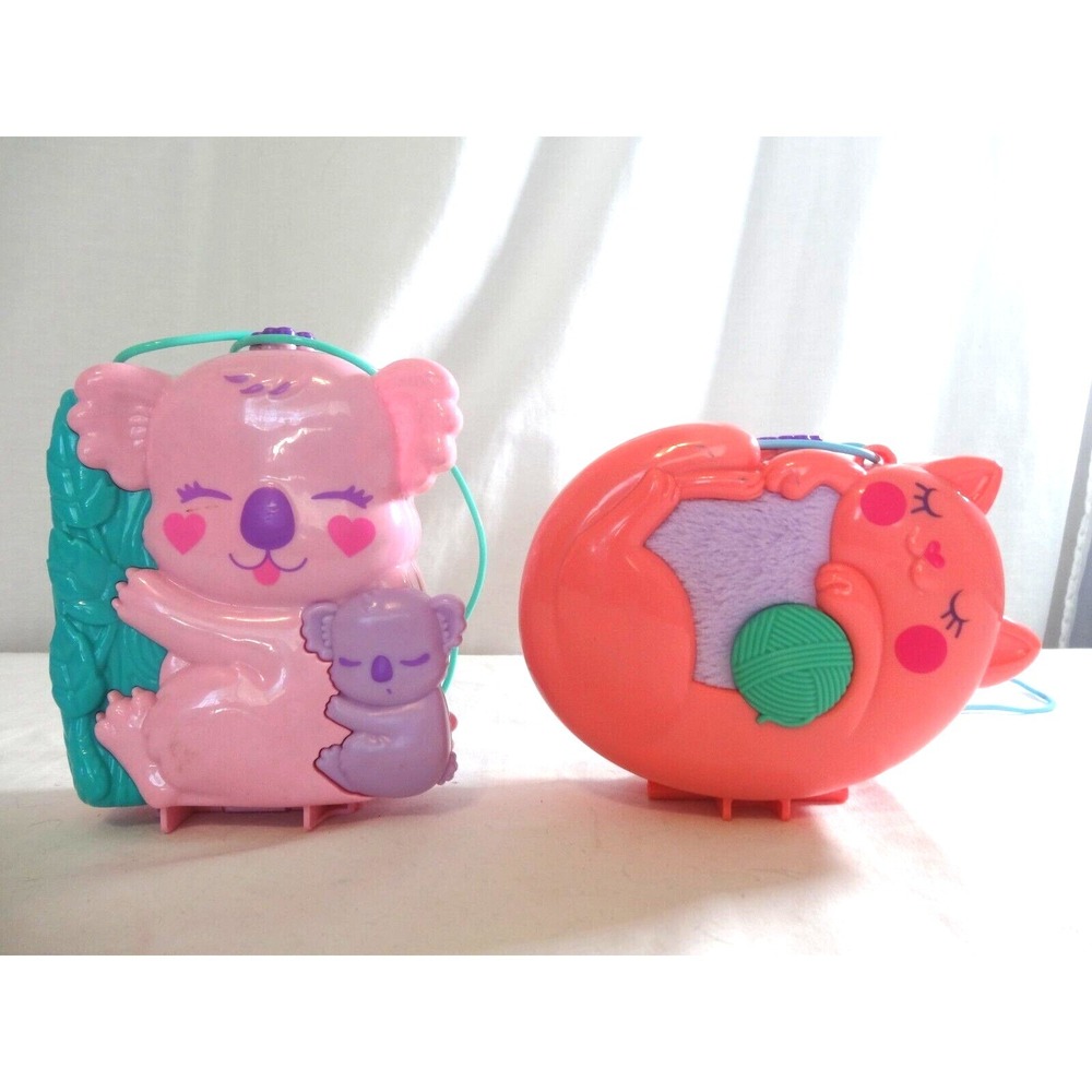 Polly Pocket Pet Vet Playset Starring Shani Cuddly Cat Purse Compact‎ + Starring